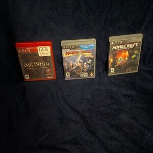 Sony PS3 Video Game Lot - Black, Red, Gray